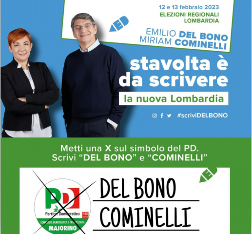 Del Bono Cominelli - Regionali 2023